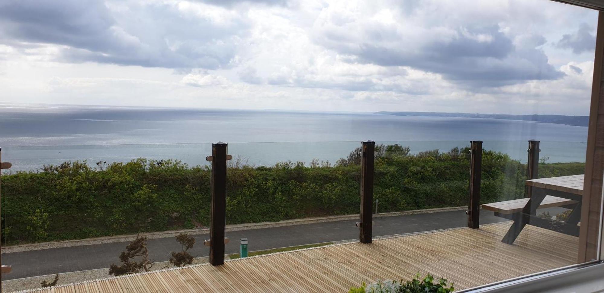 Sunset Sea View Chalet With Hot Tub 托波因特 外观 照片