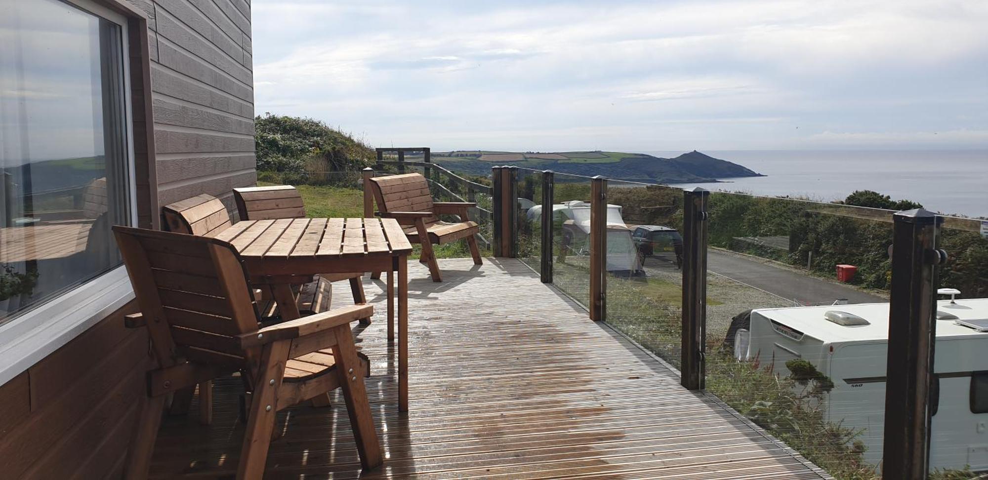 Sunset Sea View Chalet With Hot Tub 托波因特 外观 照片