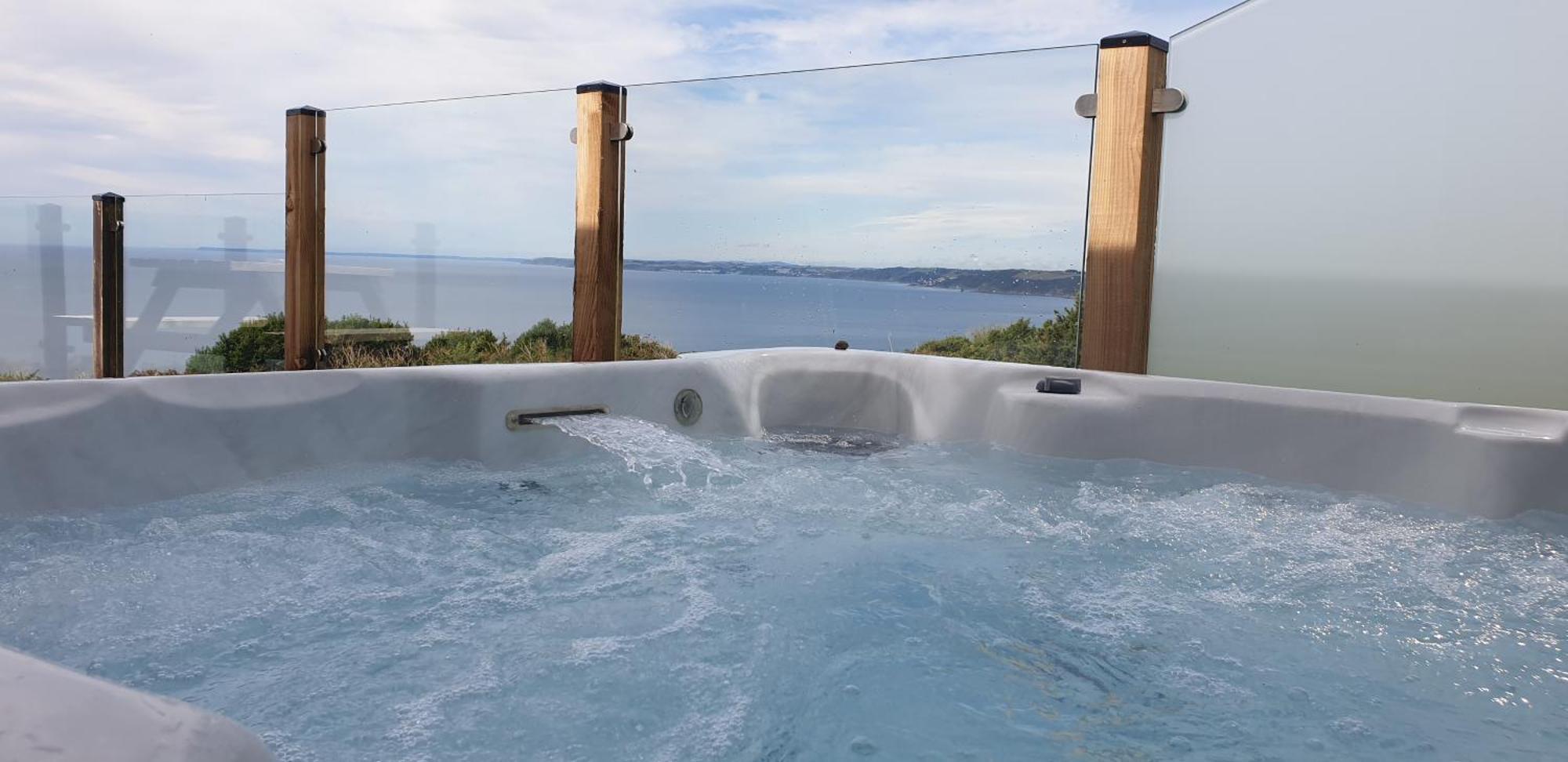 Sunset Sea View Chalet With Hot Tub 托波因特 外观 照片